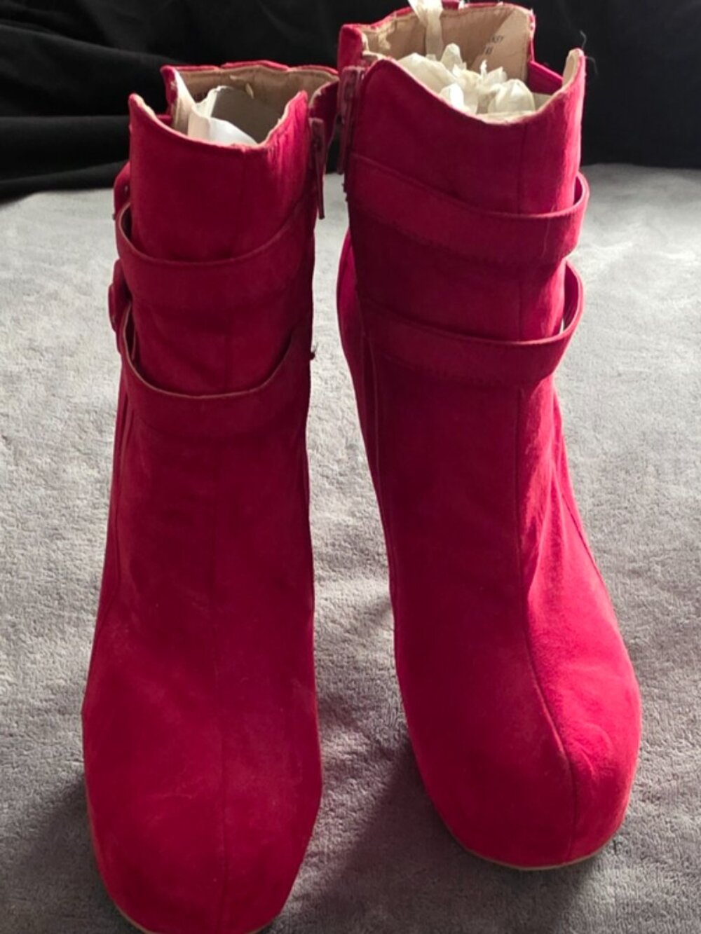 Platform Stiletto Ankle Boots Red – Size 8.5 - ShoeDazzle, Pre-Owned